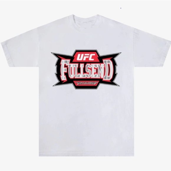 Full Send Collab with UFC Tap Out White Men's Large Tee Shirt NWT - Picture 1 of 4